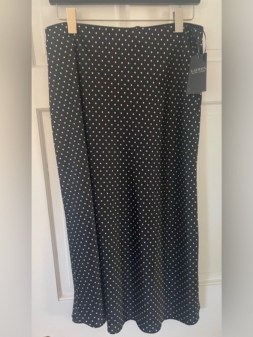 Black Polka Dot Midi Skirt - Picture 2 of 5